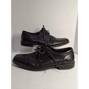 Enzo.Feldini Black Leather Classic Square Toe Lace‎ Up Dress Shoes Men's 11M